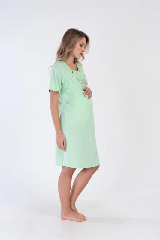 tehotenská nočná košeľa zelená L mama