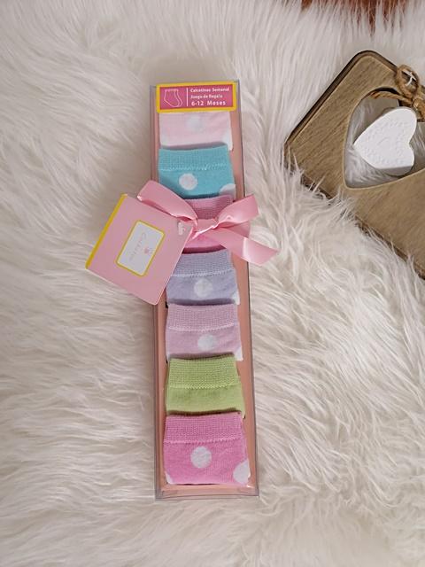 dievčenské kojenecké ponožky - darčekový set 2 na 6-12 mes.