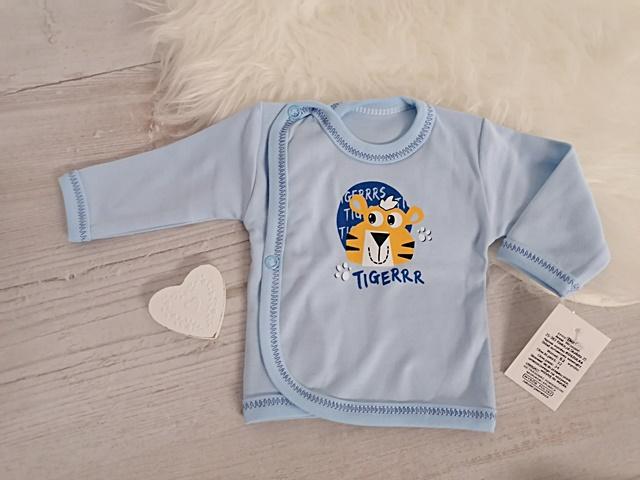 kojenecká košeľa tiger - modrá veľ. 52