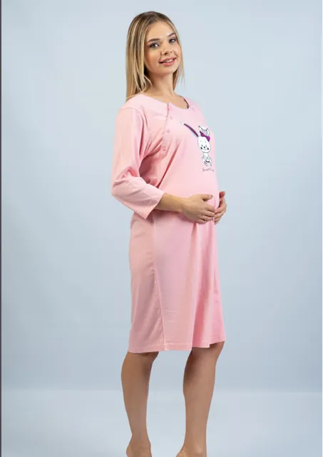 tehotenská nočná košeľa broskyňová XL zajko
