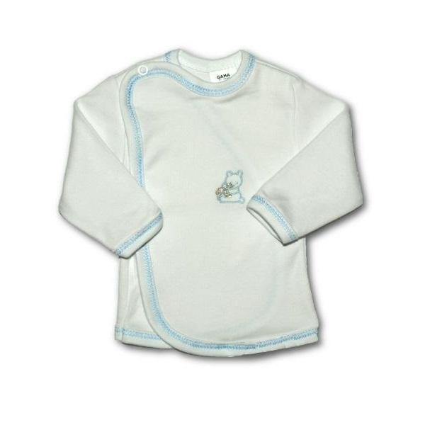 kojenecká košeľa s vyšívaným obrázkom modrý lem veľ 62