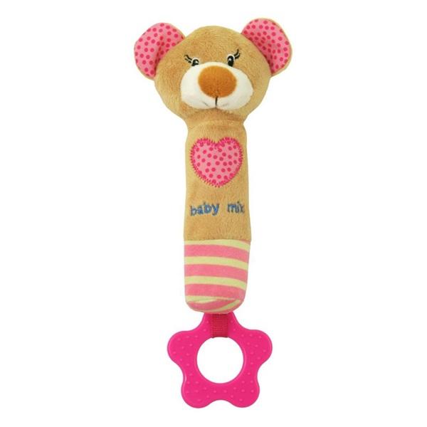 detská plyšová hračka medvedík - ružová
