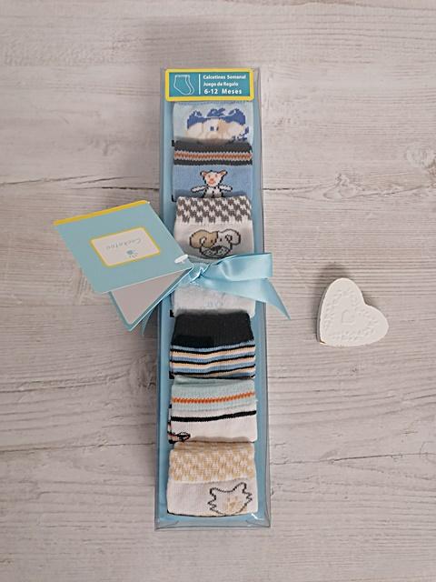 chlapčenské kojenecké ponožky - darčekový set 4 na 6-12 mes.