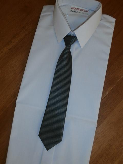 detská kravata vzorovaná – tmavošedá