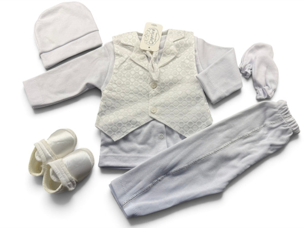 Chlapčenský set na krst – biely White Pearl 15