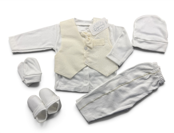 Chlapčenský set na krst – smotanový Classic 42