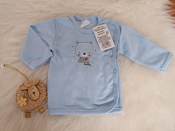 kojenecká košeľa teddy - modrá veľ. 62