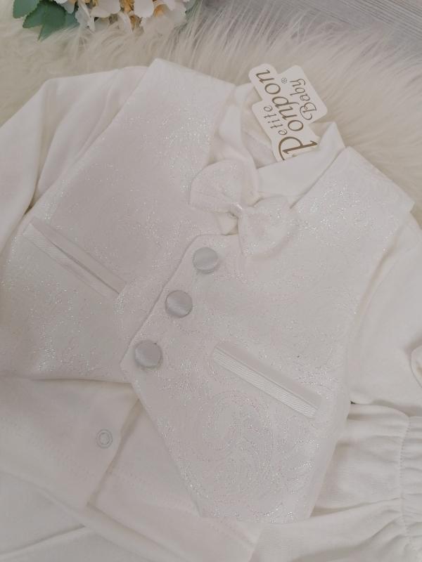 Chlapčenské oblečenie na krst - smotanová 24 1