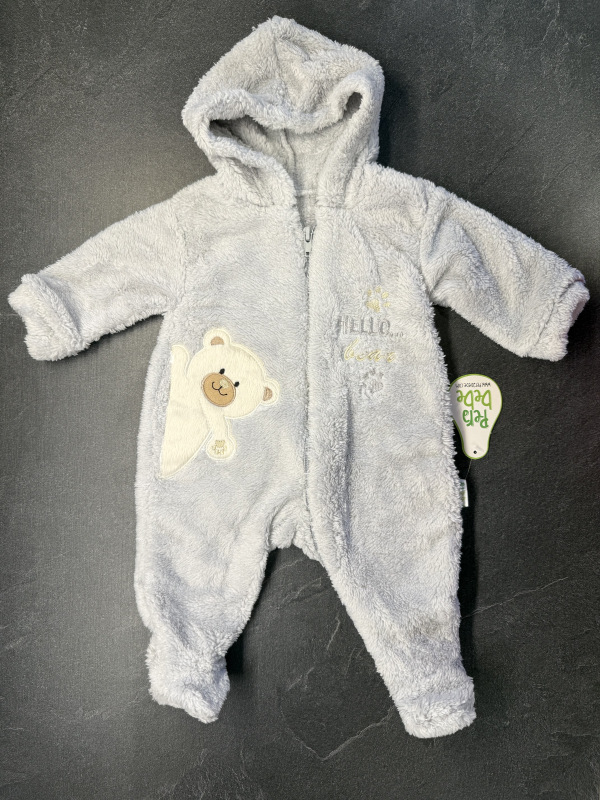 overal na zimu macík - sivý veľ. na 6-9 mes.