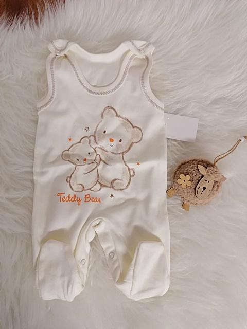 kojenecké dupačky teddy bear - smotanové veľ. 56