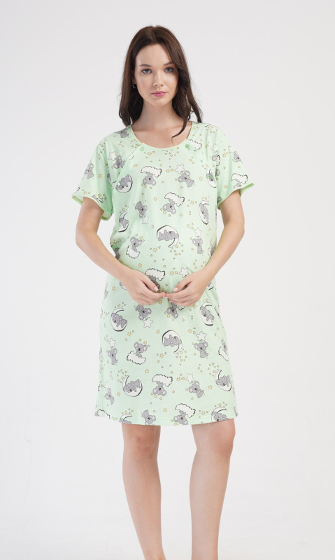 Tehotenská nočná košeľa so županom - koala 1