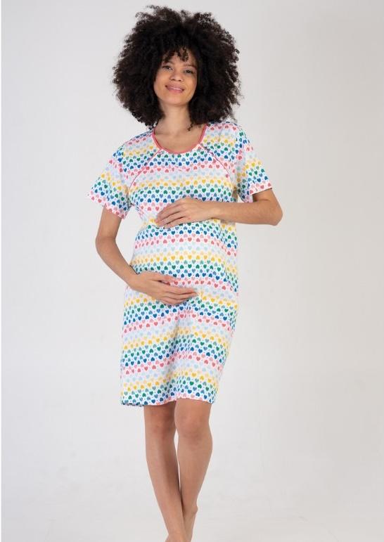 tehotenská nočná košeľa XL srdiečka