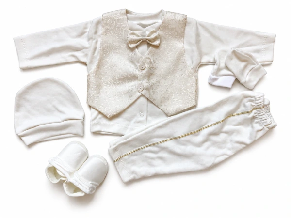 Smotanový chlapčenský set na krst – Royal