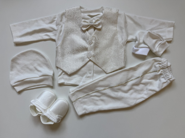 Smotanový chlapčenský set na krst – Royal 1