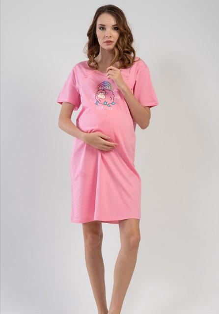 tehotenská nočná košeľa ružová XL ovečka