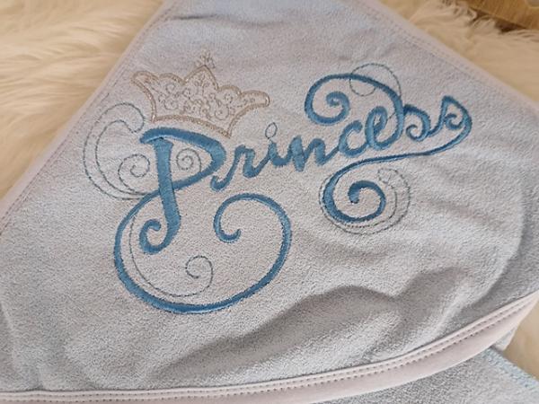 osuška pre bábätko princess - modrá
