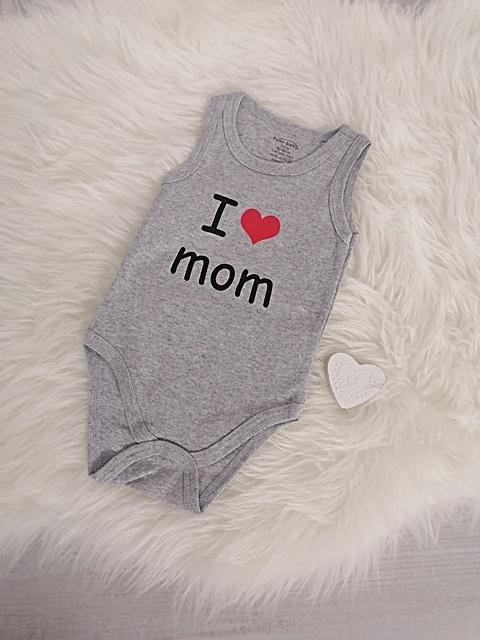 detské body bez rukávov I love mom veľ. 62/68