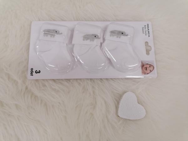 kojenecké ponožky sloník - biele
