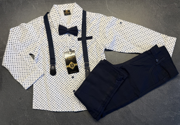 súprava elegant s trakmi - tmavomodrá a10 veľ. 110