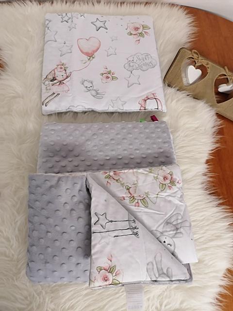 detská obojstranná deka s vankúšikom do kočíka - sweet dreams