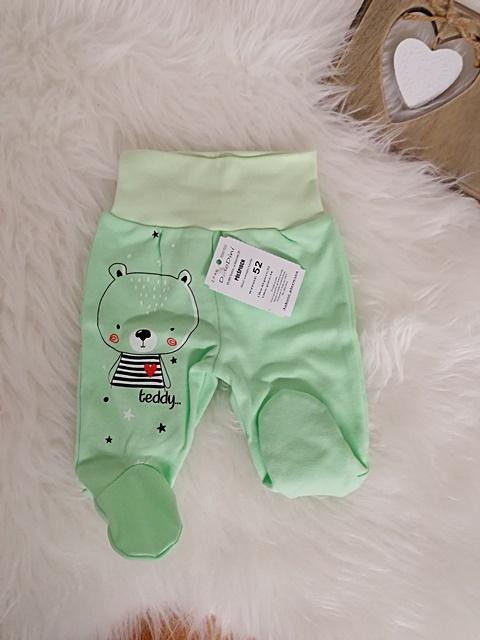 kojenecké polodupačky teddy - zelené veľ. 52