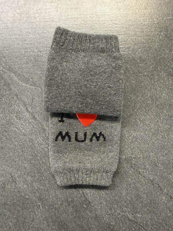 Detské nákolenníky I love dad and mum grafit