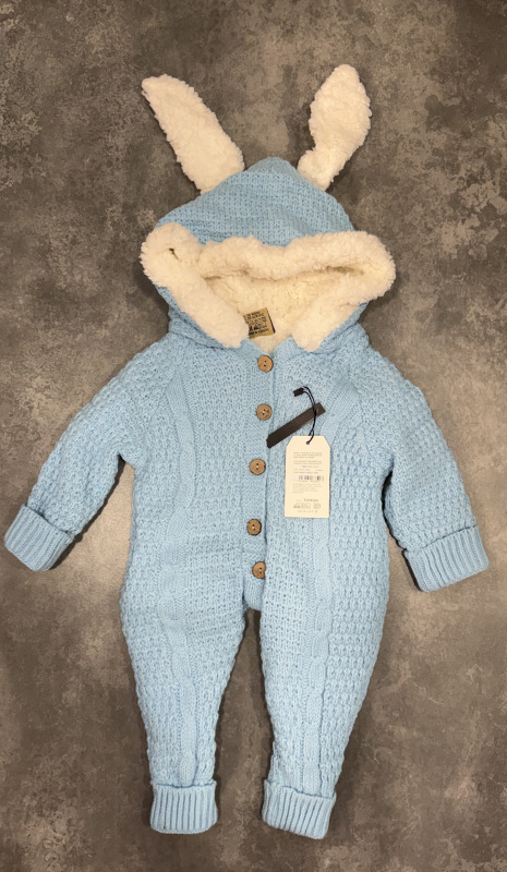 overal na zimu s barančekom - modrý