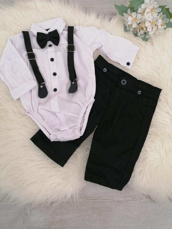 súprava elegant s body biela - čierna veľ. na 18 - 24 mes.