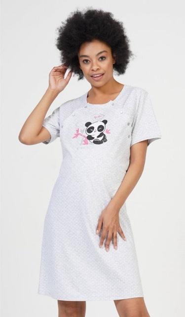 tehotenská nočná košeľa šedá XL panda