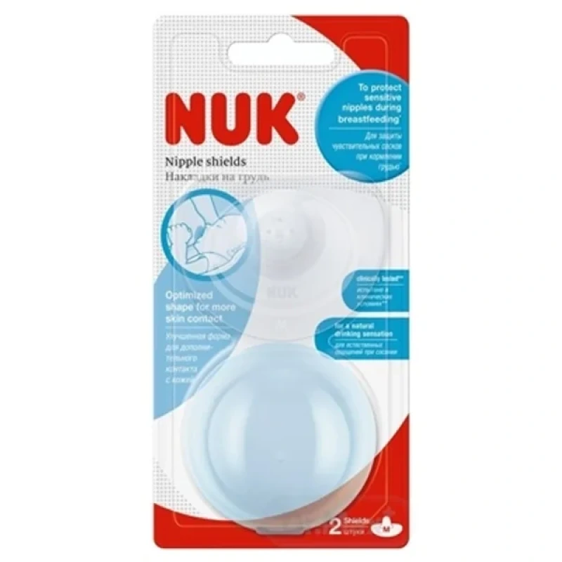 NUK Prsné klobúčiky M silikónové + box