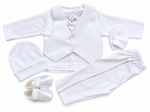 Biely chlapčenský set na krst – Snow