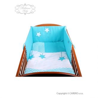 2 dielne posteľné obliečky hviezdičky - modré